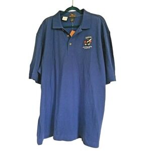 Antigua XL Miami Marlins Polo‎ Shirt Blue Men's 2003 World Series Fan Club NWT